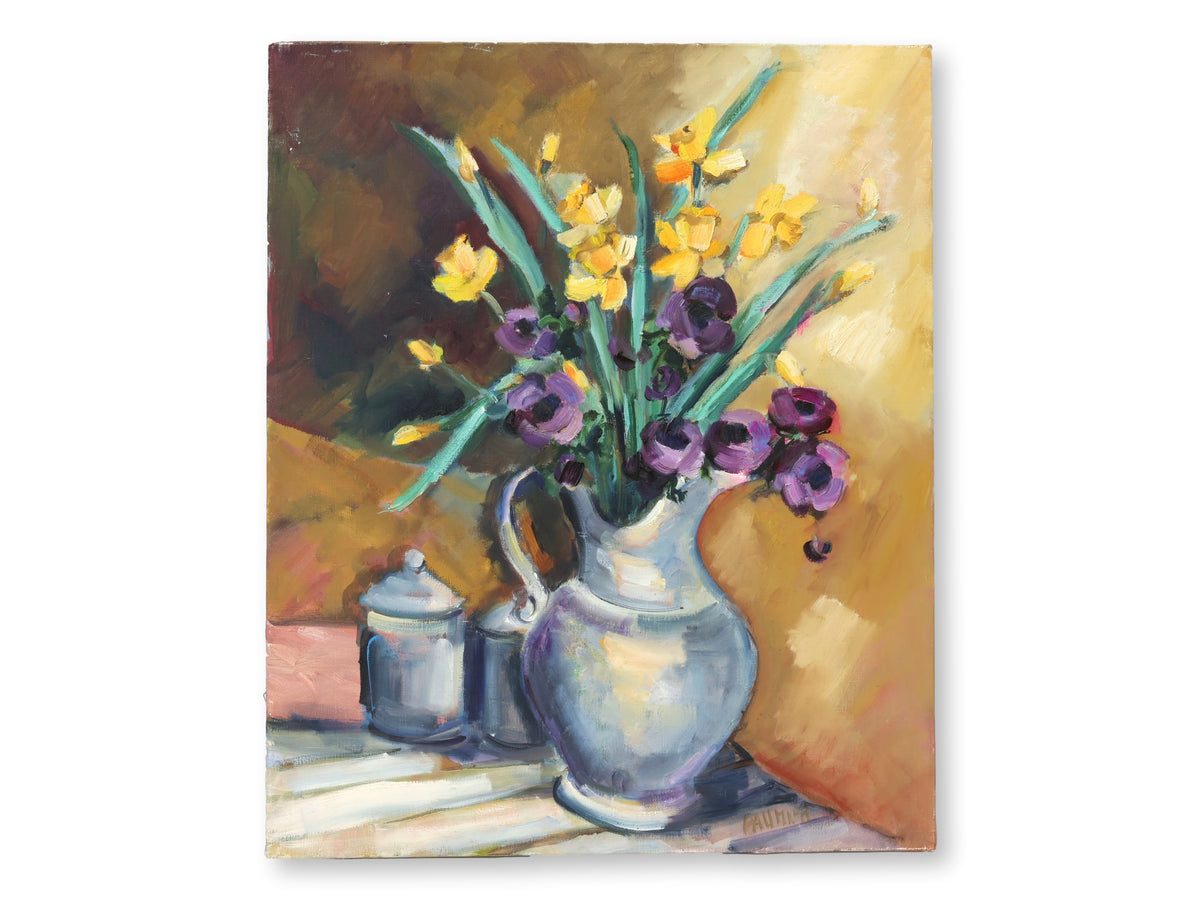 Liliane Paumier French Floral Still Life Oil Painting