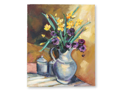 Liliane Paumier French Floral Still Life Oil Painting