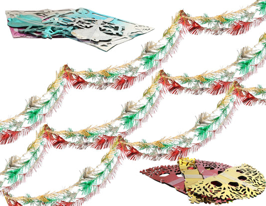 Midcentury Garland & Ornament Assortment — Set of 23