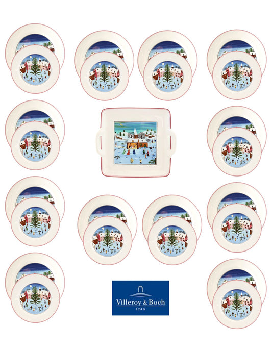 Villeroy & Boch Naif Christmas Dinner Set, Service for 12