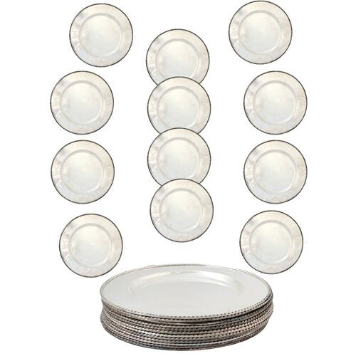 Pottery Barn Silver-Plate Chargers, S/12