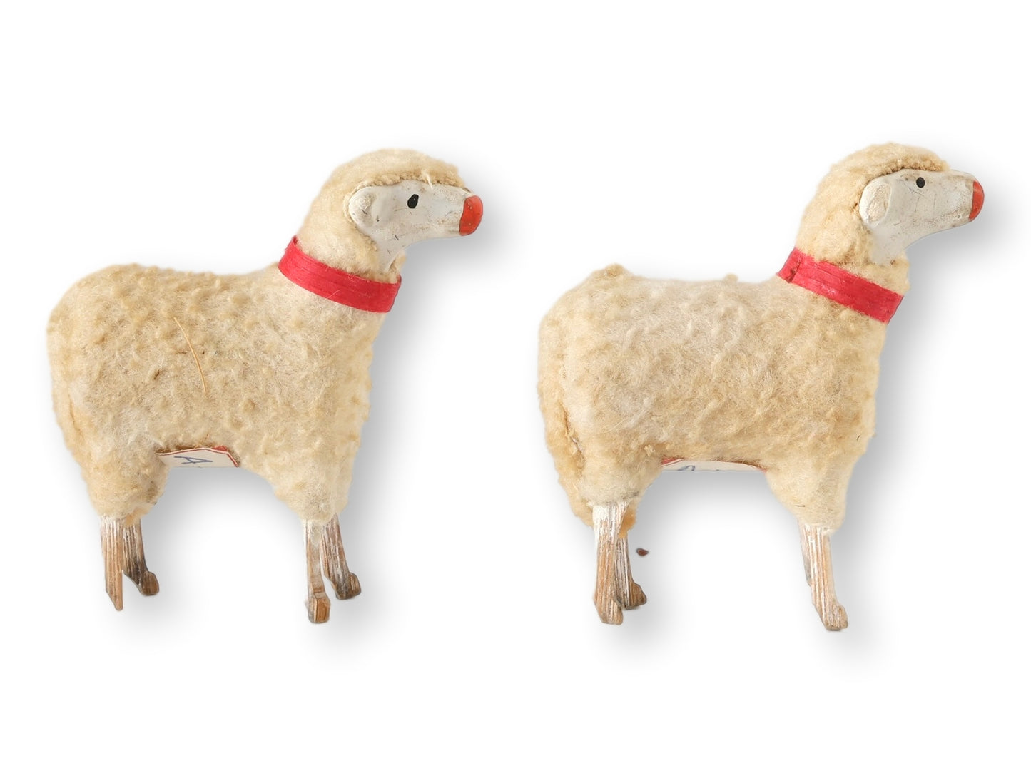 1940s German Matchstick-Leg Sheep, Set of 2