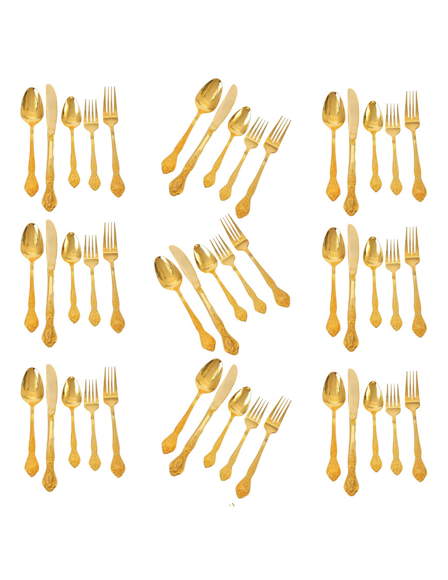 Rogers Gold Plated Flatware / Cutlery, Service for Eight