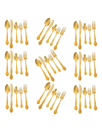 Rogers Gold Plated Flatware / Cutlery, Service for Eight