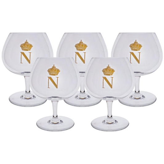 Early 1900s Baccarat Napoleon Brandy Glasses | Set of 5