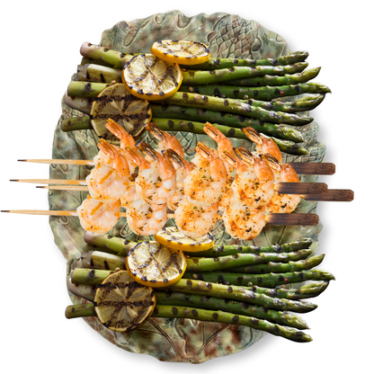 Antique French Majolica Asparagus & Artichoke Platter