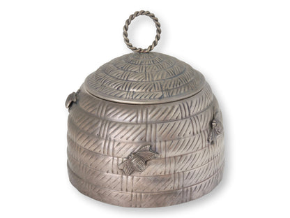 Vintage Metal Beehive Cookie Jar