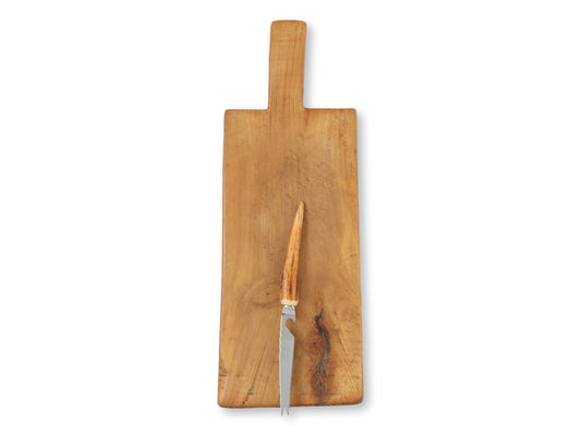 French Cutting Board w/ Horn Handle Cheese Knife