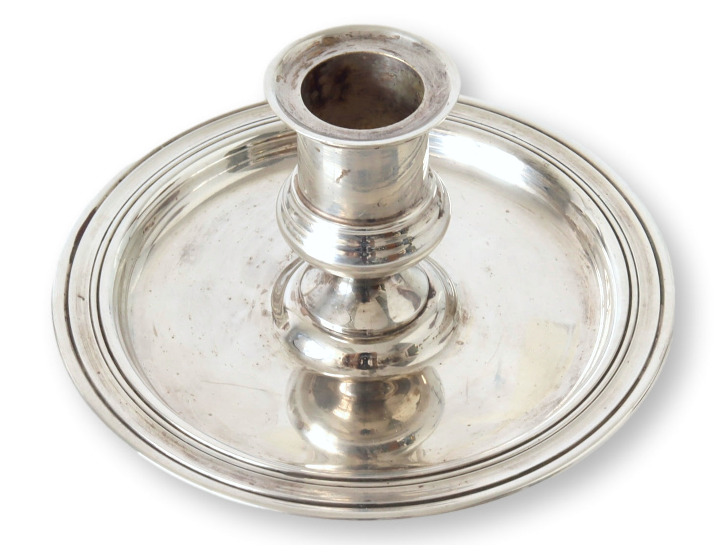 Christofle Silver-Plated Chamberstick Candleholder