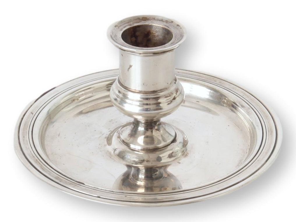 Christofle Silver-Plated Chamberstick Candleholder