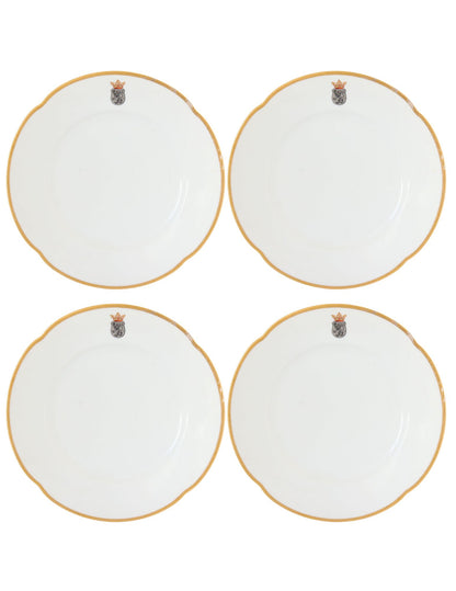 English Porcelain Crested Dinner Plates
