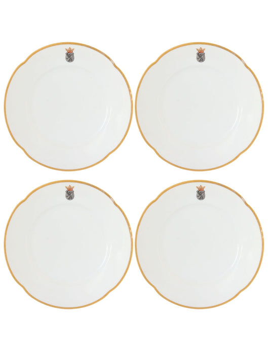 English Porcelain Crested Dinner Plates