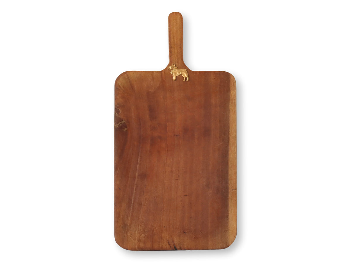 Antique French Cutting Board w/ French Bulldog