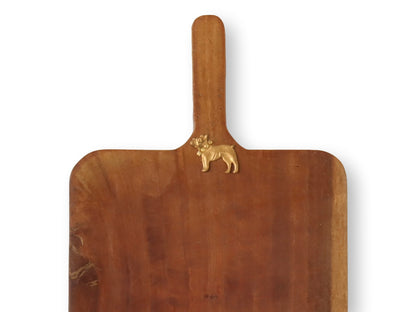 Antique French Cutting Board w/ French Bulldog