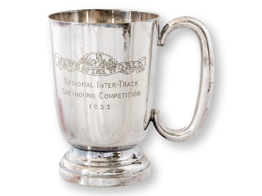 1953 Greyhound Dog Race Trophy Mug