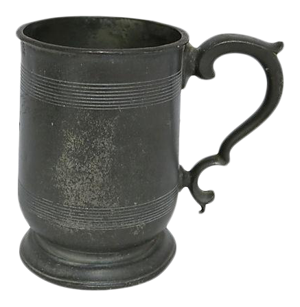 Antique Victorian Pewter Beer Tankard