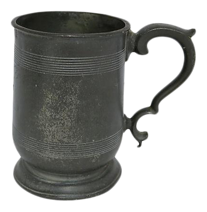 Antique Victorian Pewter Beer Tankard