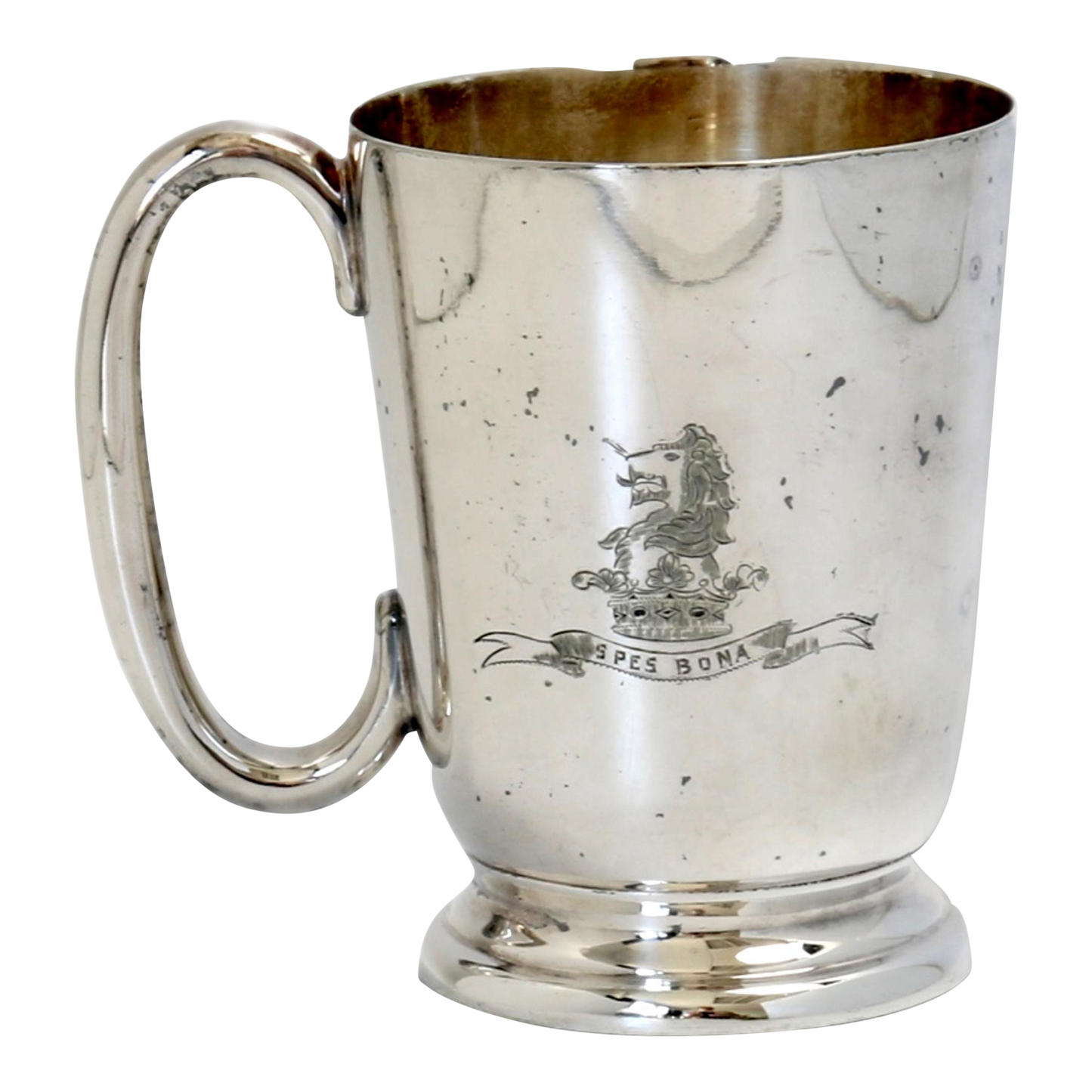 Early 20th Century Walker & Hall Sheffield Silverplate Tankard withCrest