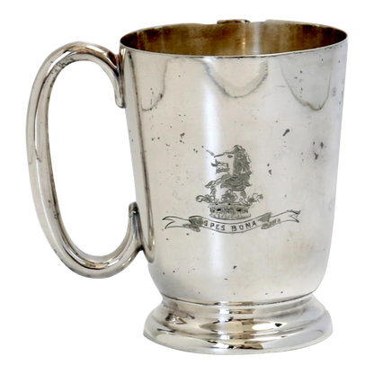 Early 20th Century Walker & Hall Sheffield Silverplate Tankard withCrest