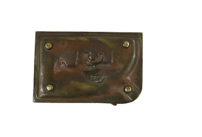 19th-C. English Brass Steamliner Ashtray