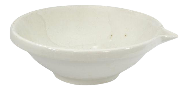 Antique White Ironstone Dairy Bowl