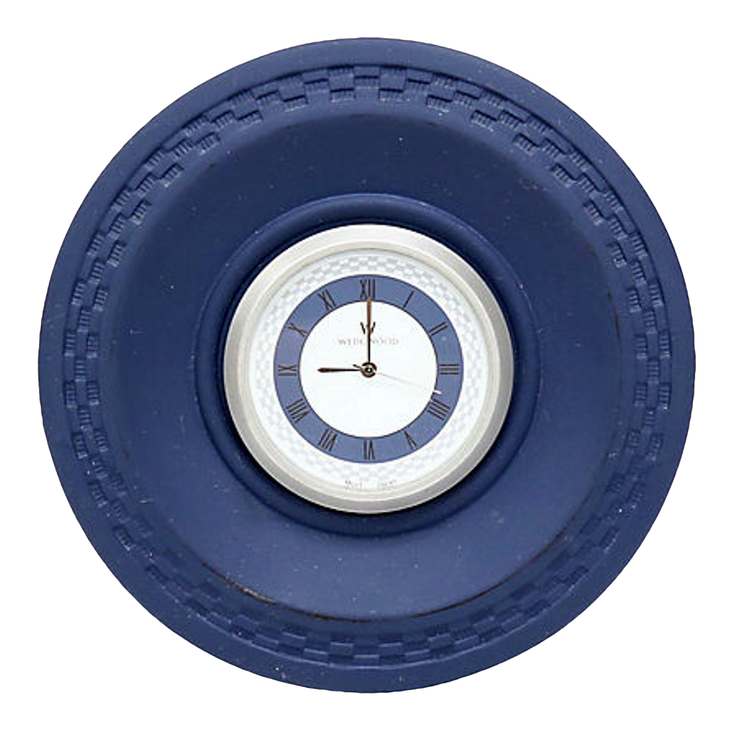 Vintage Cobalt Blue Wedgwood Jasperware Clock