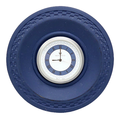 Vintage Cobalt Blue Wedgwood Jasperware Clock