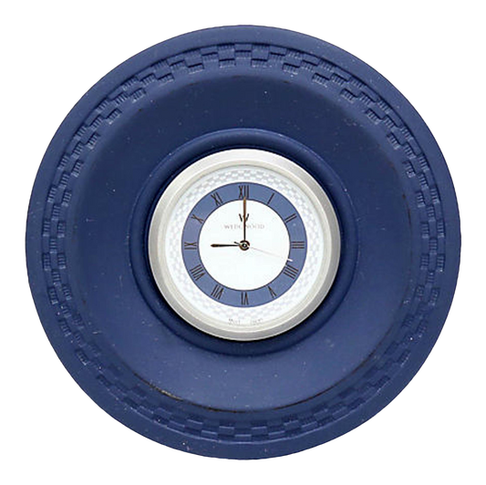 Vintage Cobalt Blue Wedgwood Jasperware Clock