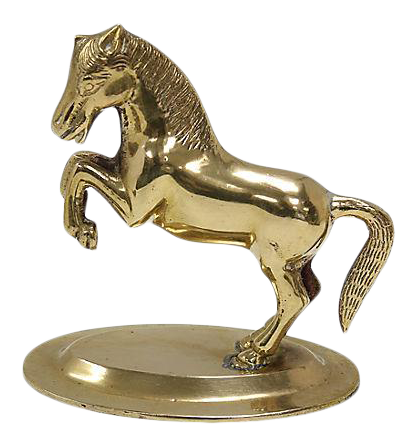 Art Deco English Brass Horse Figure