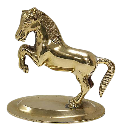 Art Deco English Brass Horse Figure