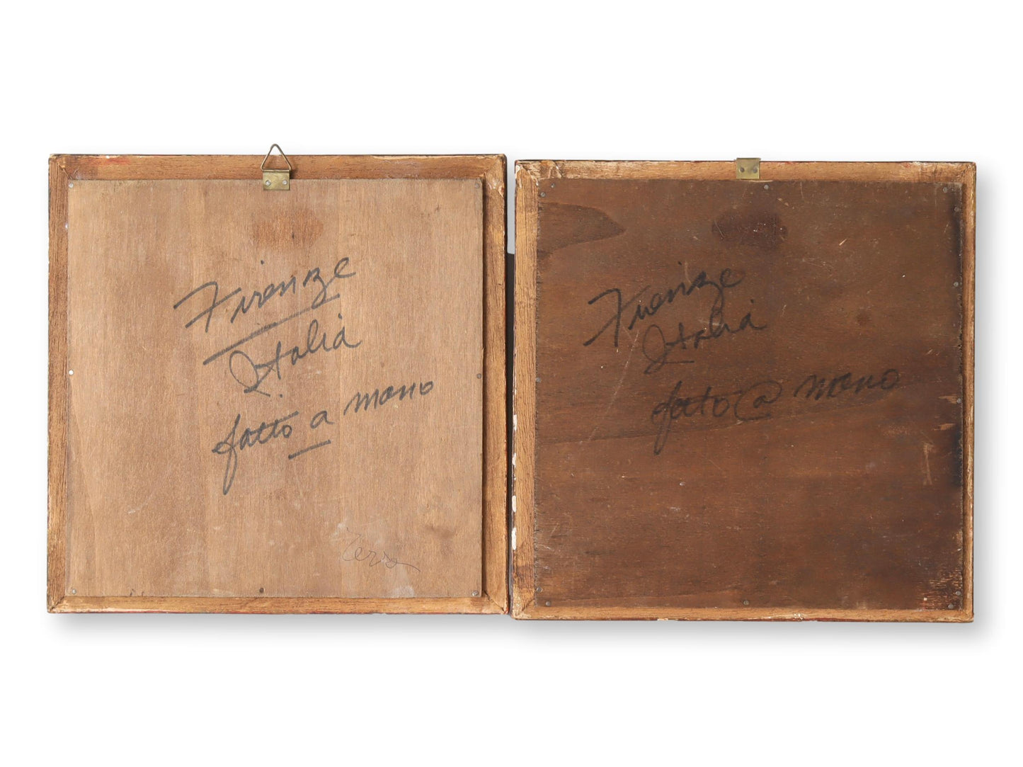 Framed Italian Faience Hand-Made Tiles