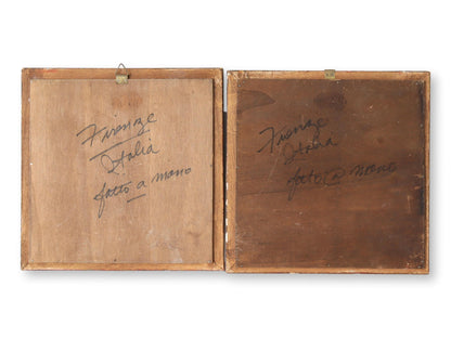 Framed Italian Faience Hand-Made Tiles