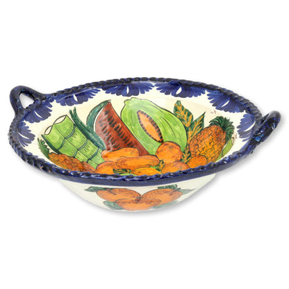 Large Italian Faience Centerpiece Bowl