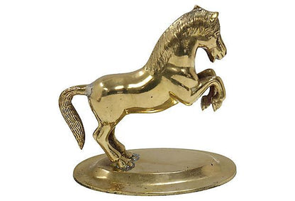 Art Deco English Brass Horse Figure