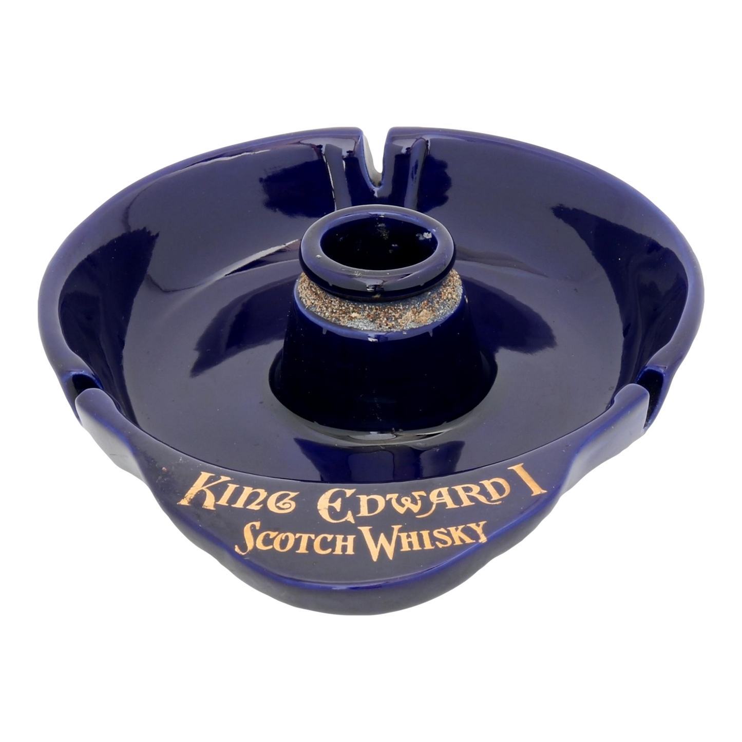 Midcentury King Edward I Scotch Whisky Pub Match Striker Ashtray