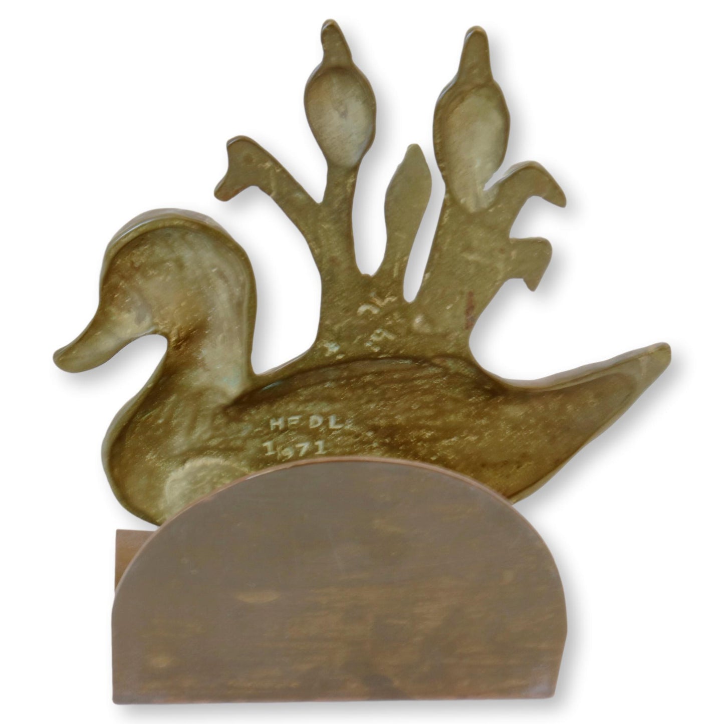 1970s Brass Duck Letter Holder