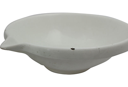 Antique White Ironstone Dairy Bowl