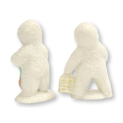 German Porcelain Snowbabies, a Pair