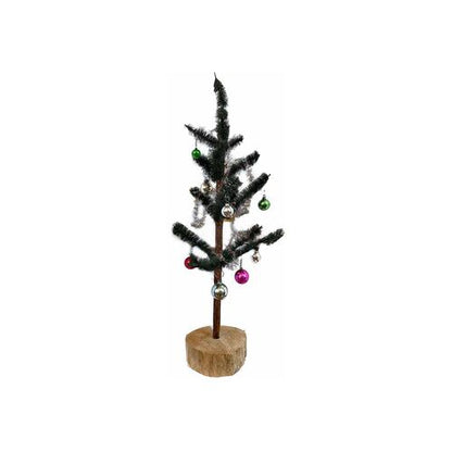 Midcentury Bottle Brush Tree w/ Ornaments