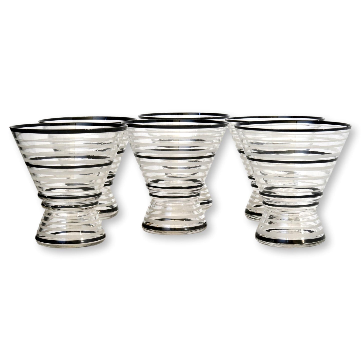 Vintage Mid-Century Cocktail Glasses, S/6