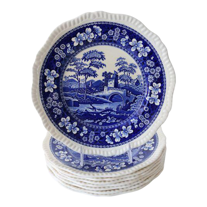 Copeland Spode Tower Dinner Plates, Set of 8