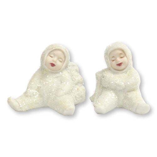 German Porcelain Snowbabies, Pair