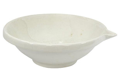 Antique White Ironstone Dairy Bowl