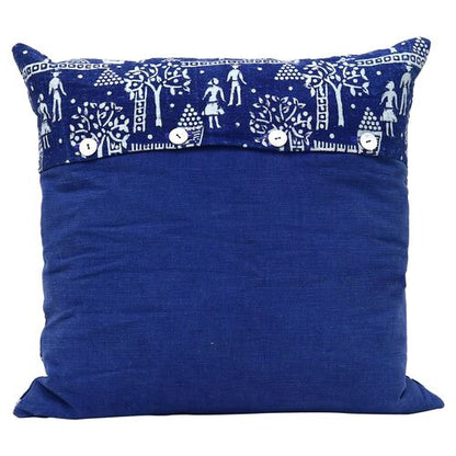 Hand-Blocked French Indigo Pillow