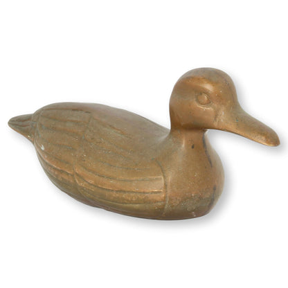 Midcentury Brass Duck Paperweight