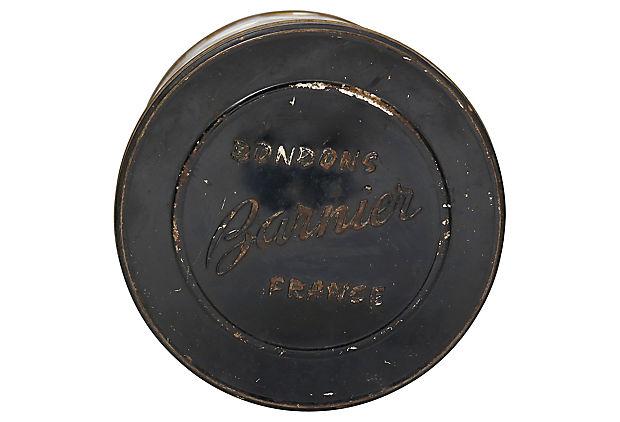 Midcentury French Perfume Shop Tin Box