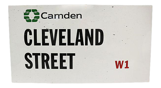 Vintage London Camden Borough Street Sign