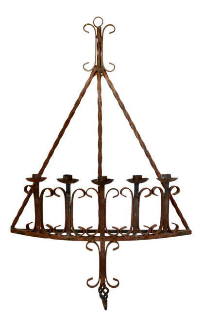 Early 20th Century California Wrought Iron Wall Candelabra