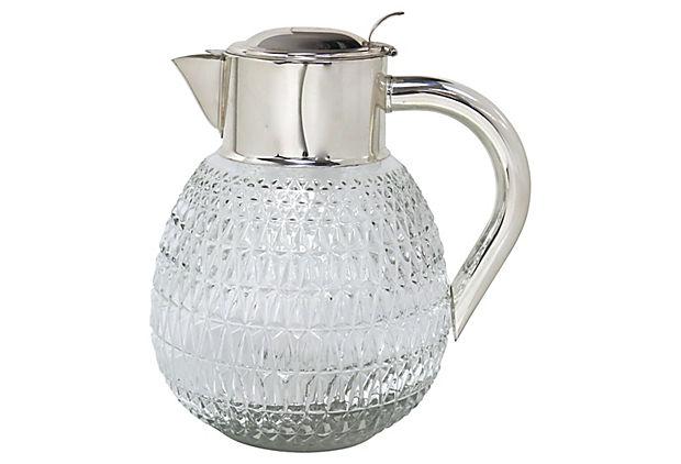 1950s English Cold Beverage / Lemonade Pitcher