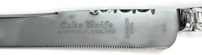 Late 20th Century English Sterling Silver Handled Cake Knife